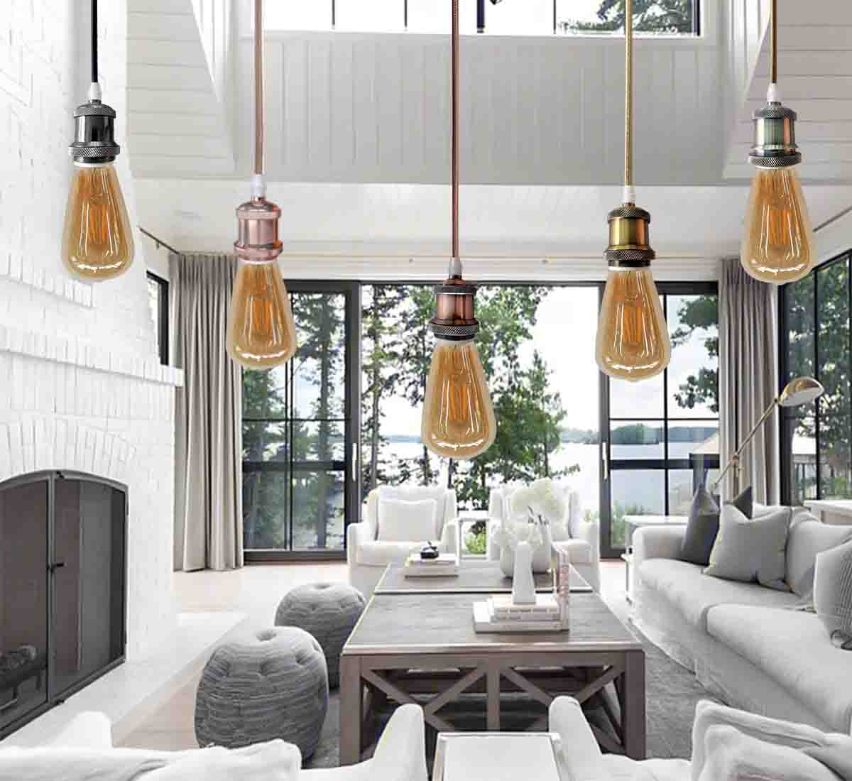 Hanging Light Vintage Rose Gold